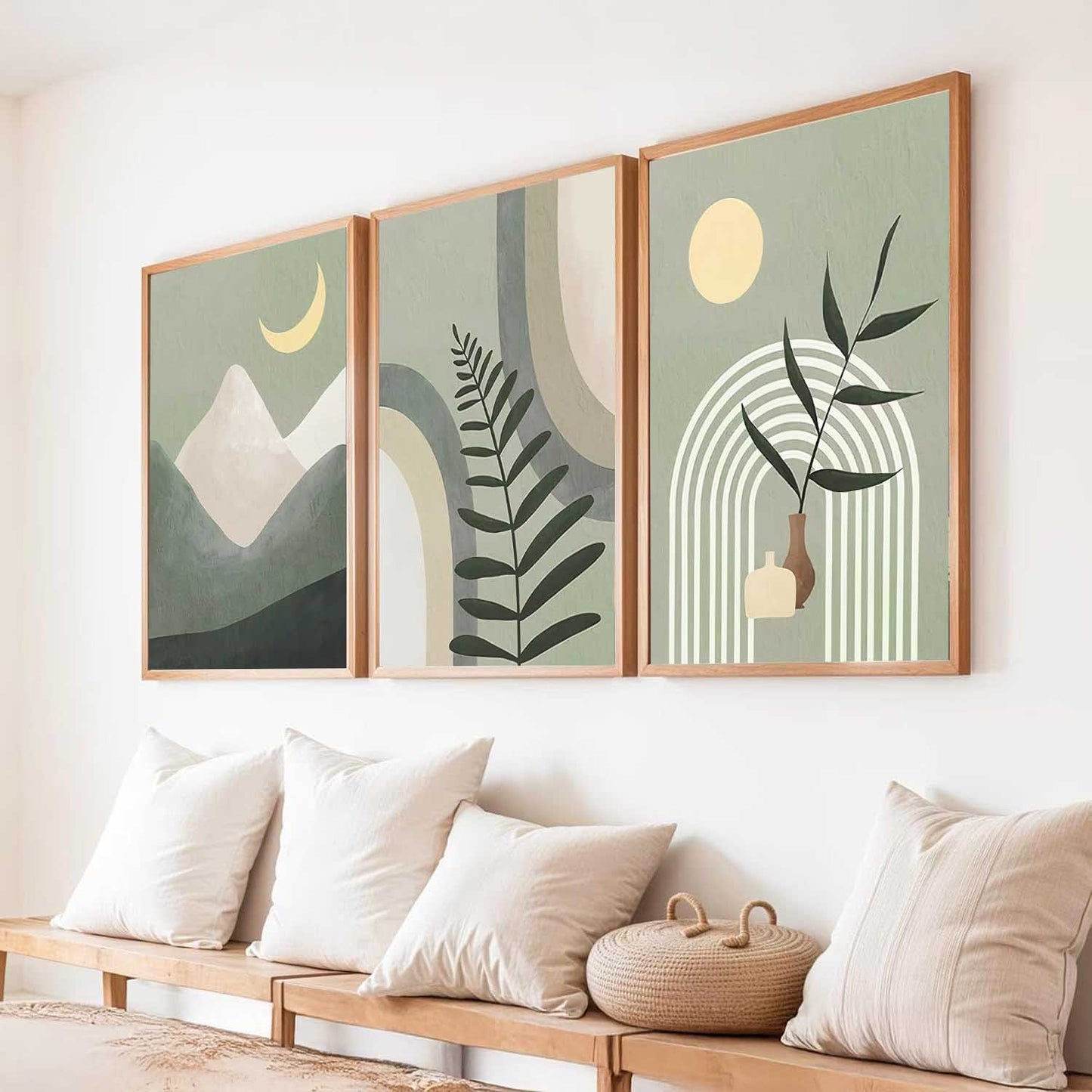 Boho Wall Art Paintings for Living Room Bedroom