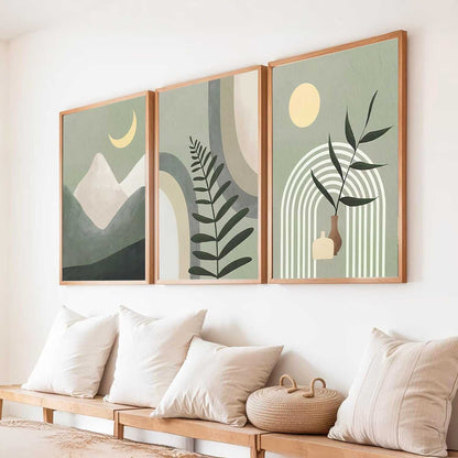 Boho Wall Art Paintings for Living Room Bedroom