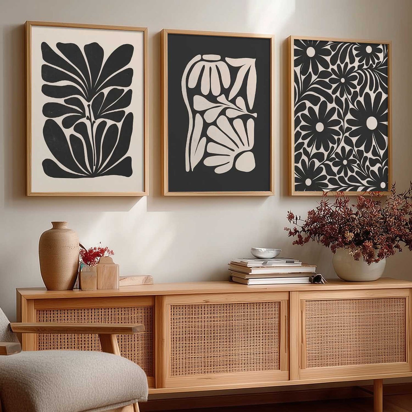 Boho Wall Art Paintings for Living Room Bedroom