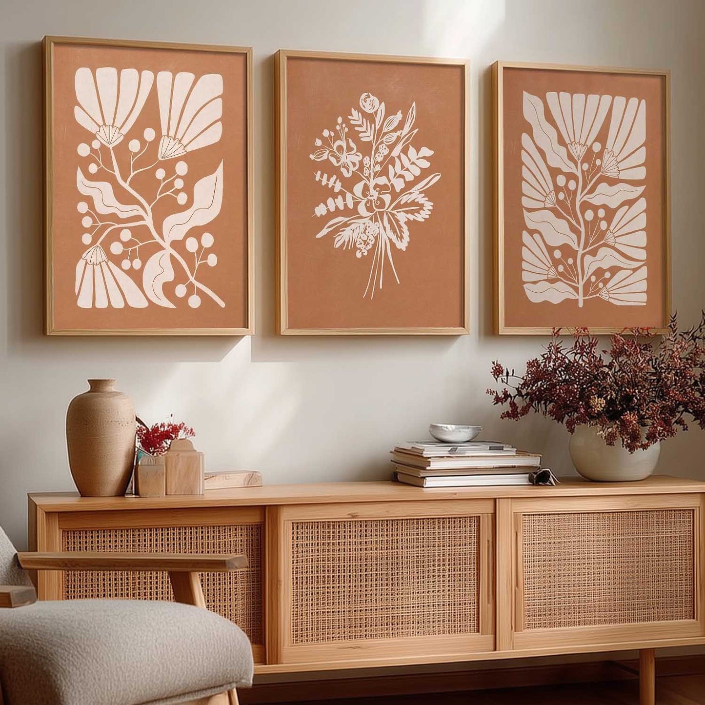 Boho Wall Art Paintings for Living Room Bedroom