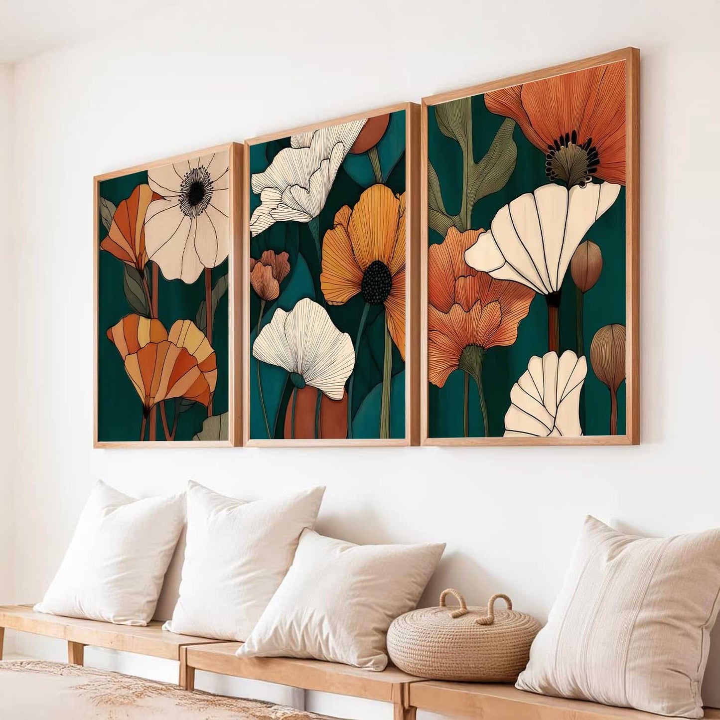 Boho Wall Art Paintings for Living Room Bedroom