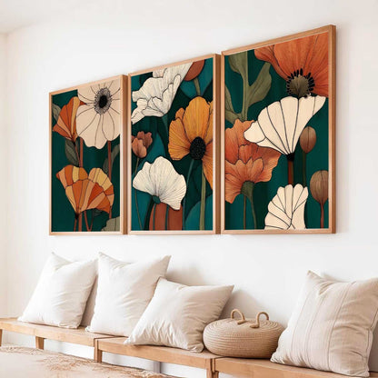 Boho Wall Art Paintings for Living Room Bedroom