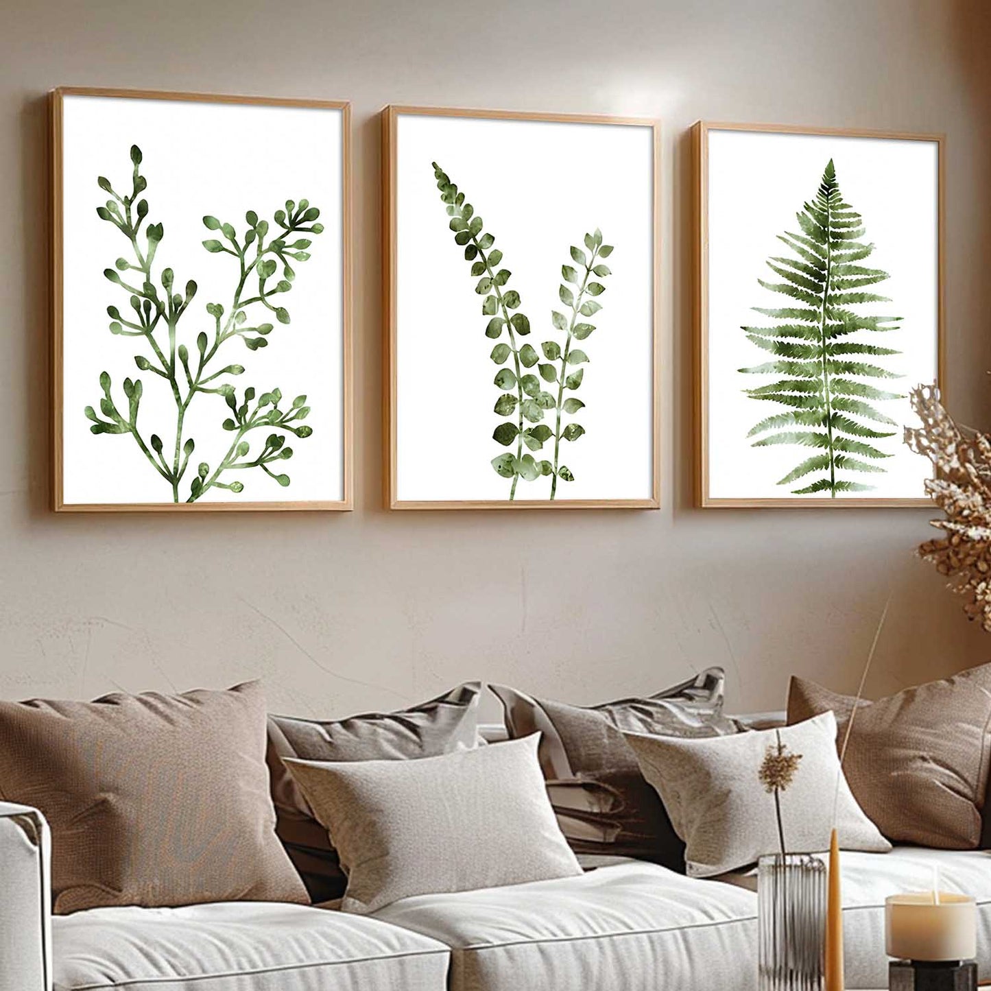 Botanical Art Home Decoration Painting | Aesthetic Floral Paintings With Frame For Living Room Bed Room Hotel Wall Decor Digital Reprint