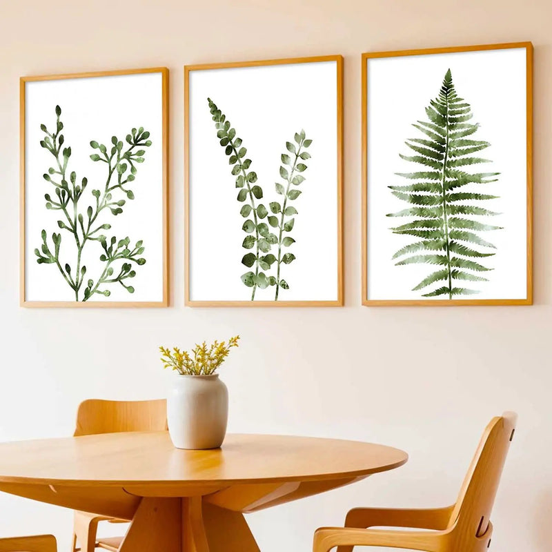 Botanical Framed Wall Art Prints | Set of 3 | Home Decor