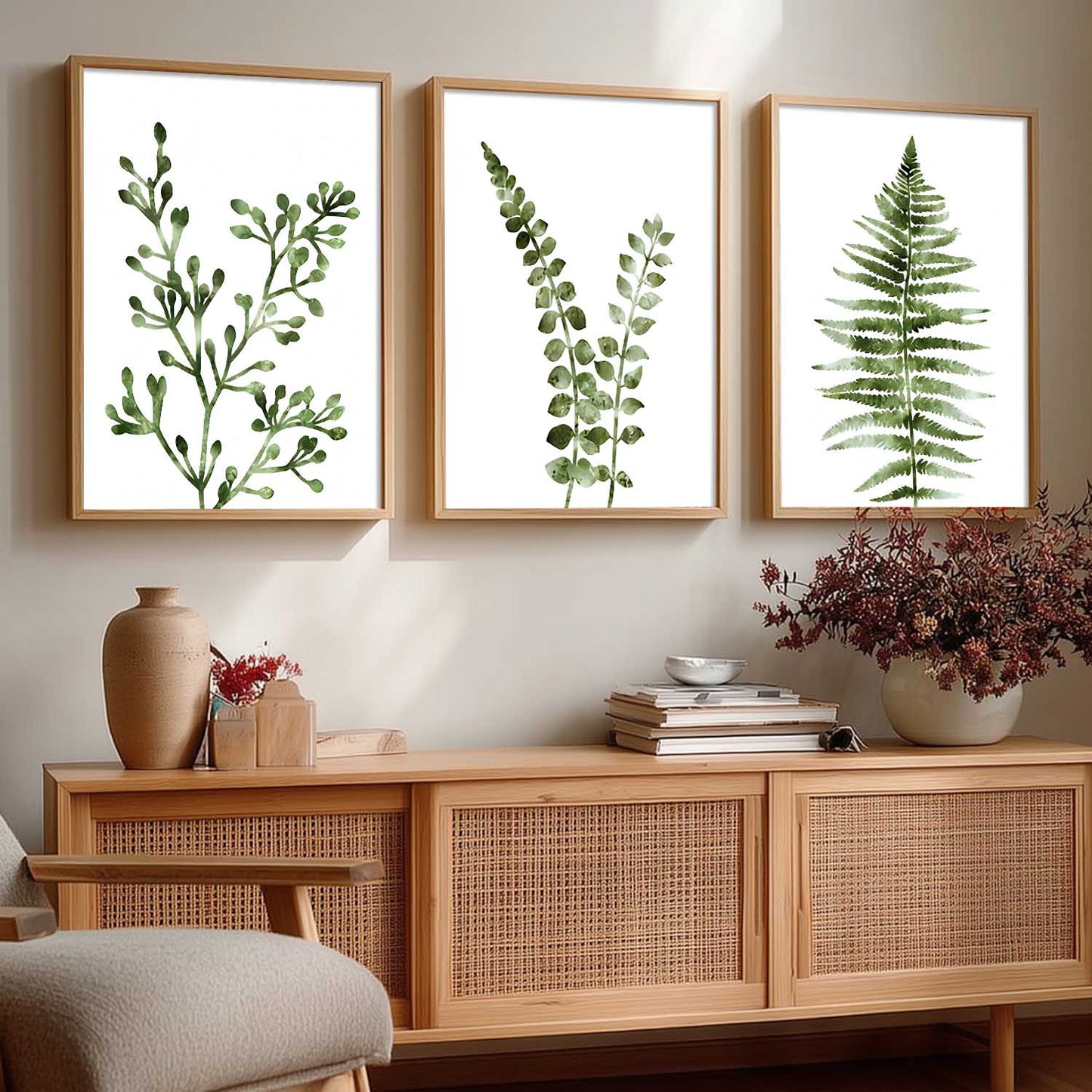 Botanical Art Home Decoration Painting | Aesthetic Floral Paintings With Frame For Living Room Bed Room Hotel Wall Decor Digital Reprint