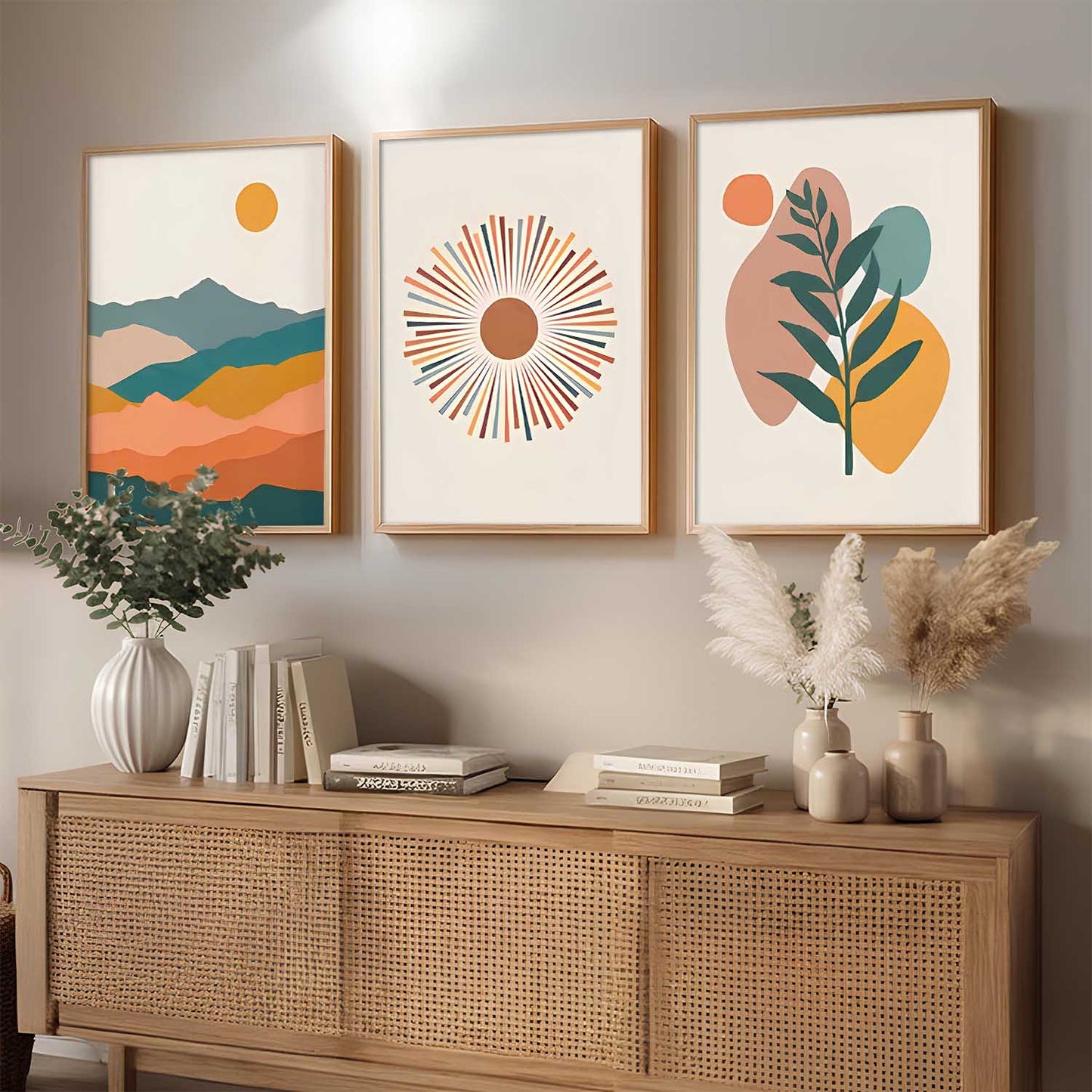 Boho Art Home Decoration Painting | Aesthetic Boho Paintings With Frame For Living Room Bed Room Hotel Wall Decor Digital Reprint