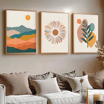 Boho Art Home Decoration Painting | Aesthetic Boho Paintings With Frame For Living Room Bed Room Hotel Wall Decor Digital Reprint