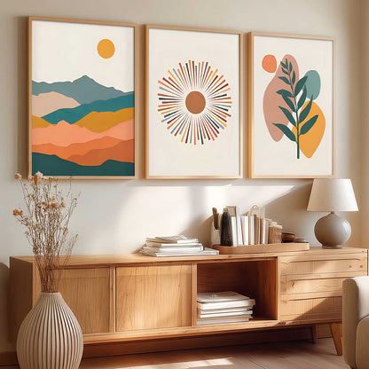 Boho Art Home Decoration Painting | Aesthetic Boho Paintings With Frame For Living Room Bed Room Hotel Wall Decor Digital Reprint