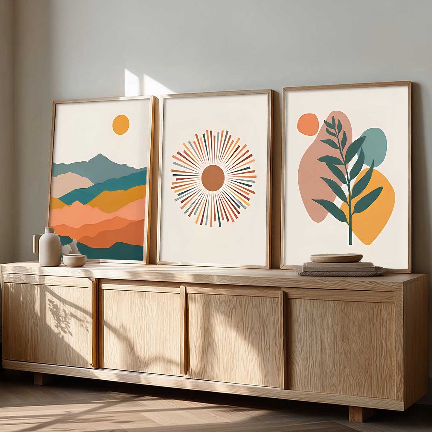 Boho Art Home Decoration Painting | Aesthetic Boho Paintings With Frame For Living Room Bed Room Hotel Wall Decor Digital Reprint