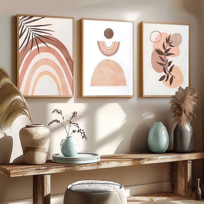 Home Decor Boho Painting Decorative Wall Art | Aesthetic Poster With Frame For Living Room Bed Room Hotel Wall Decor Digital Reprint