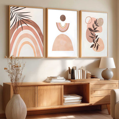 Home Decor Boho Painting Decorative Wall Art | Aesthetic Poster With Frame For Living Room Bed Room Hotel Wall Decor Digital Reprint