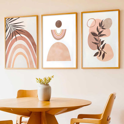 Home Decor Boho Painting Decorative Wall Art | Aesthetic Poster With Frame For Living Room Bed Room Hotel Wall Decor Digital Reprint