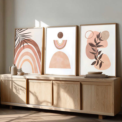 Home Decor Boho Painting Decorative Wall Art | Aesthetic Poster With Frame For Living Room Bed Room Hotel Wall Decor Digital Reprint