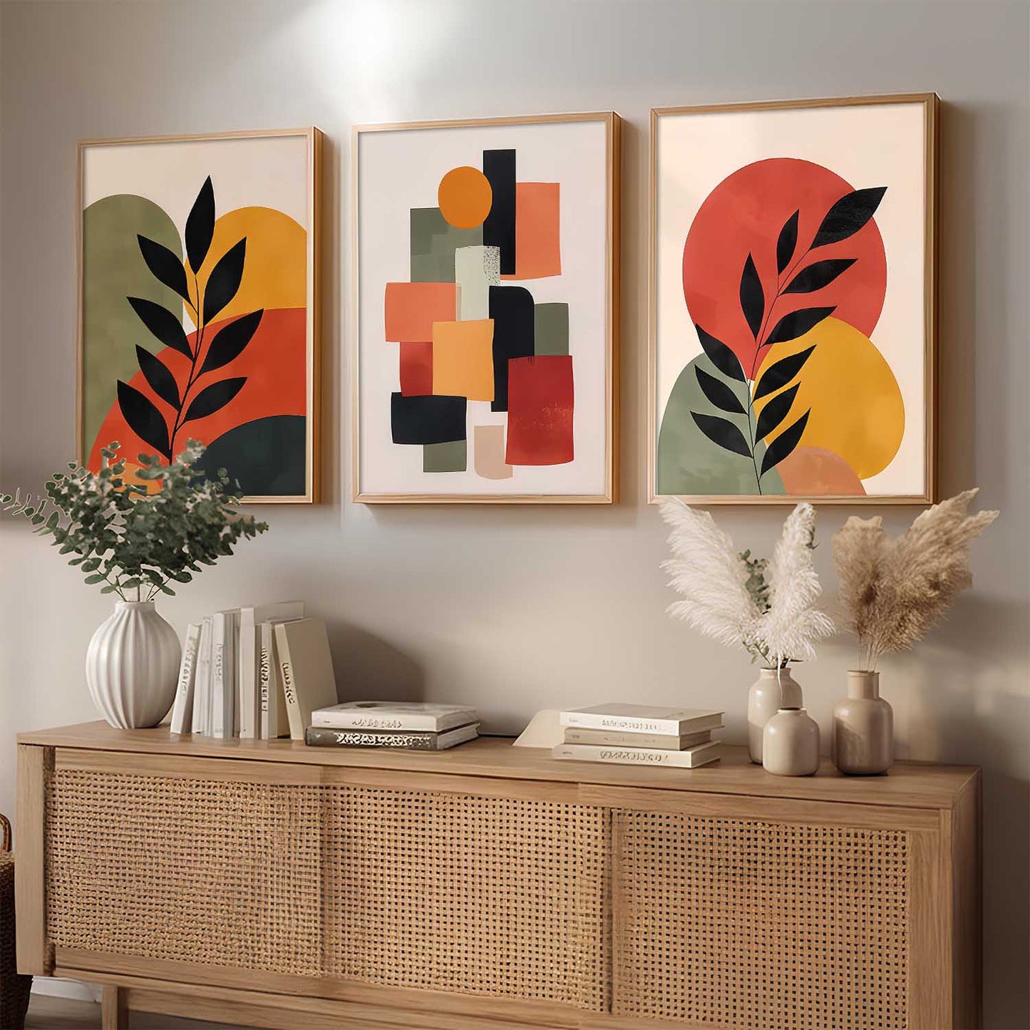 Boho Painting Wall Art Home Decoration | Aesthetic Paintings With Frame For Living Room Bed Room Hotel Wall Decor Digital Reprint