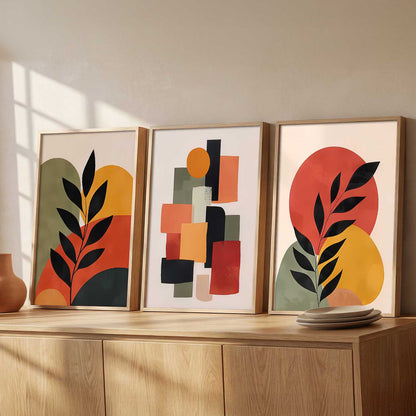 Boho Painting Wall Art Home Decoration | Aesthetic Paintings With Frame For Living Room Bed Room Hotel Wall Decor Digital Reprint