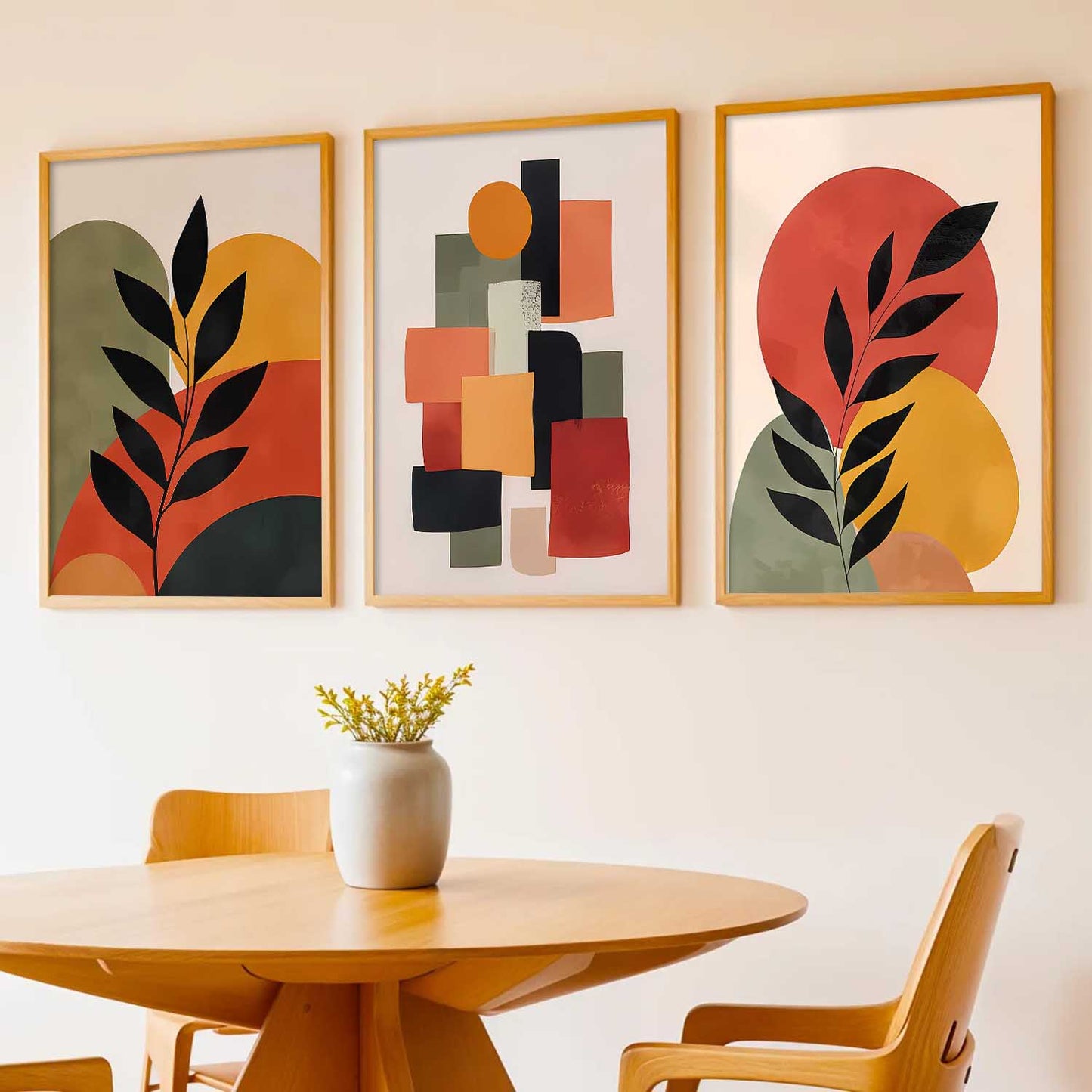 Boho Painting Wall Art Home Decoration | Aesthetic Paintings With Frame For Living Room Bed Room Hotel Wall Decor Digital Reprint