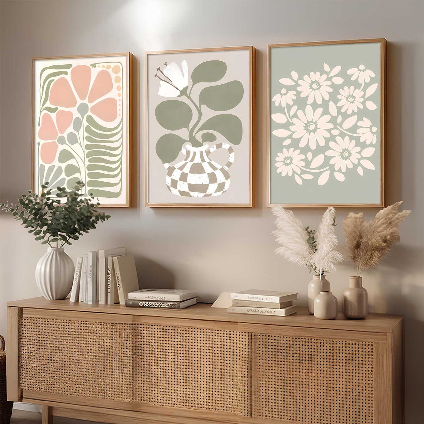 Botanical Wall Art Painting | Poster With Frame Wall Decoration | Aesthetic Wall Paintings For Home Décor | Frames For Office Living Room Home Décor