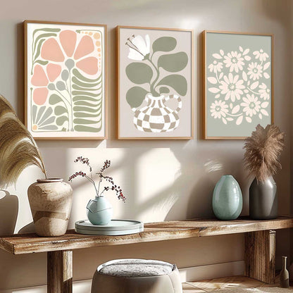 Botanical Wall Art Painting | Poster With Frame Wall Decoration | Aesthetic Wall Paintings For Home Décor | Frames For Office Living Room Home Décor