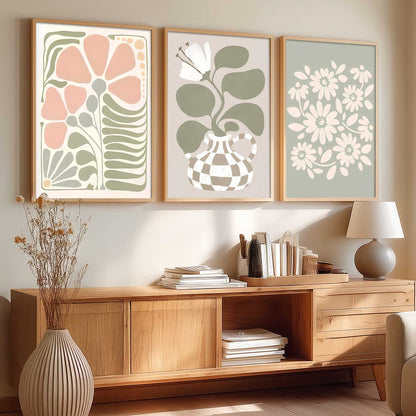 Botanical Wall Art Painting | Poster With Frame Wall Decoration | Aesthetic Wall Paintings For Home Décor | Frames For Office Living Room Home Décor