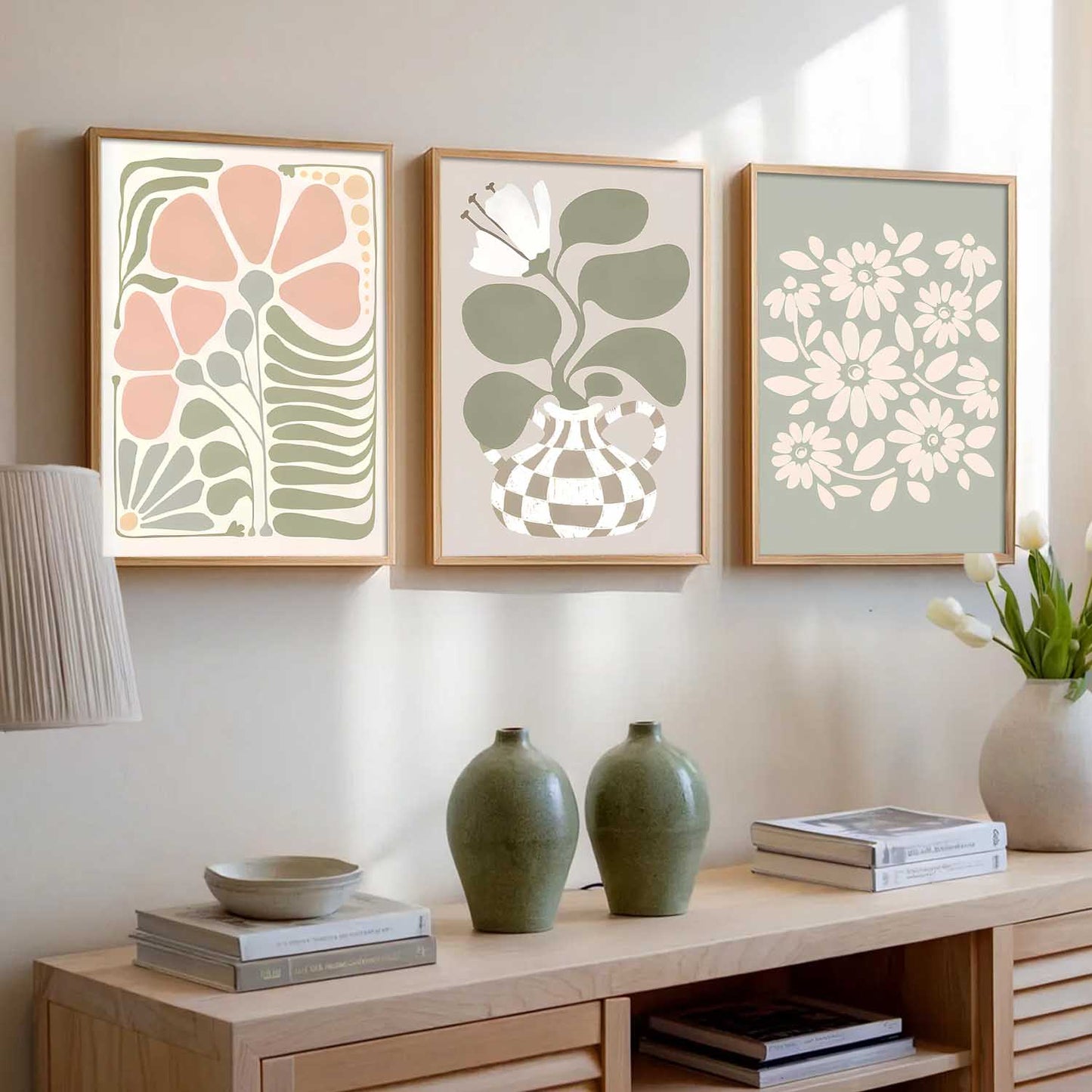Botanical Wall Art Painting | Poster With Frame Wall Decoration | Aesthetic Wall Paintings For Home Décor | Frames For Office Living Room Home Décor