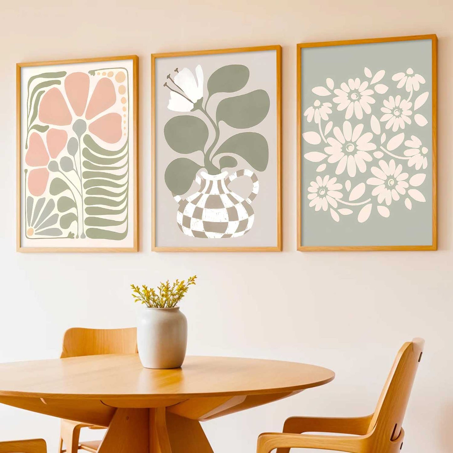 Botanical Wall Art Painting | Poster With Frame Wall Decoration | Aesthetic Wall Paintings For Home Décor | Frames For Office Living Room Home Décor