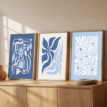 Aesthetic Abstract Floral Art Home Decoration | Boho Floral Paintings With Frame For Living Room Bed Room Hotel Wall Decor Digital Reprint