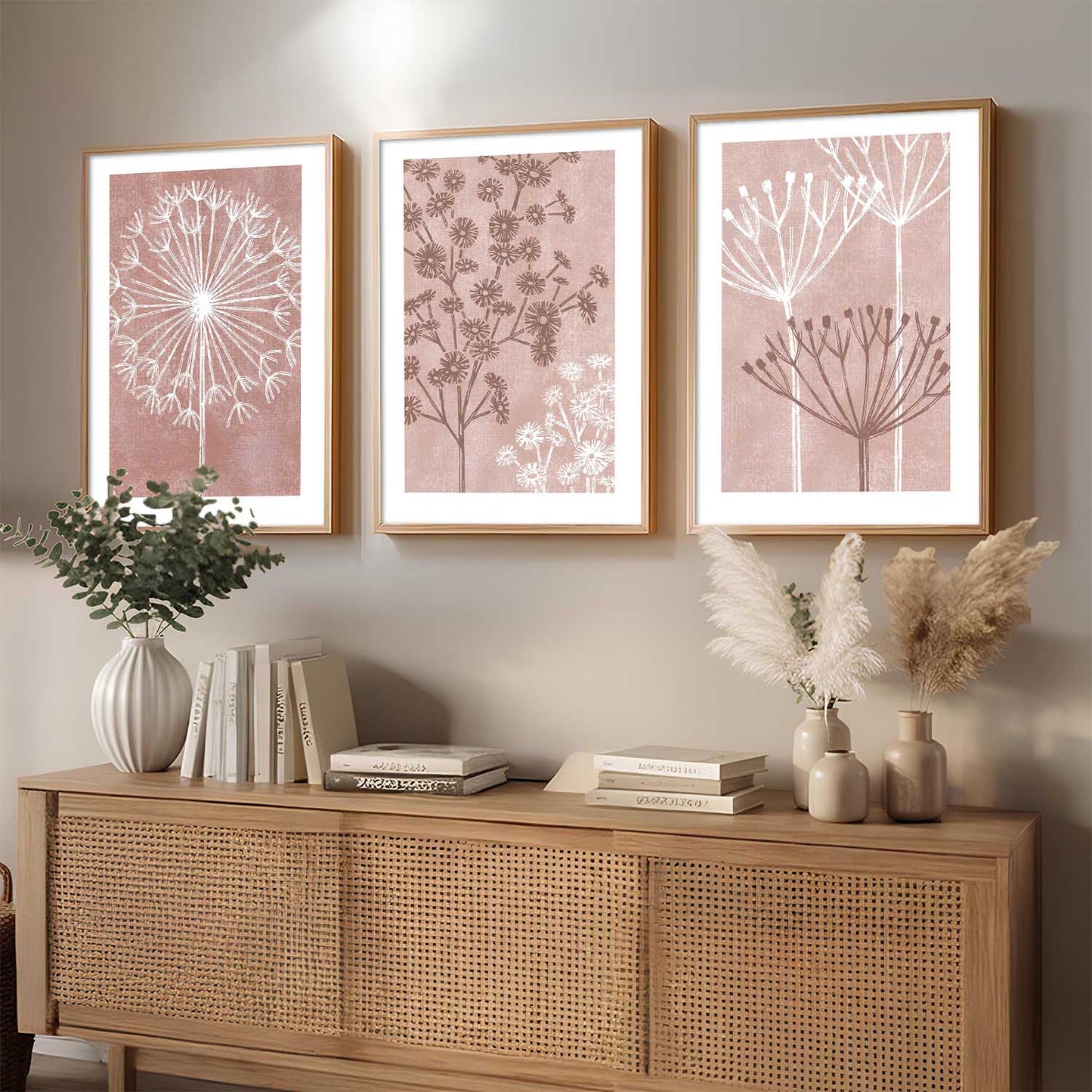 Floral Wall Art Home Decoration | Aesthetic Paintings With Frame For Living Room Bed Room Hotel Wall Decor Digital Reprint