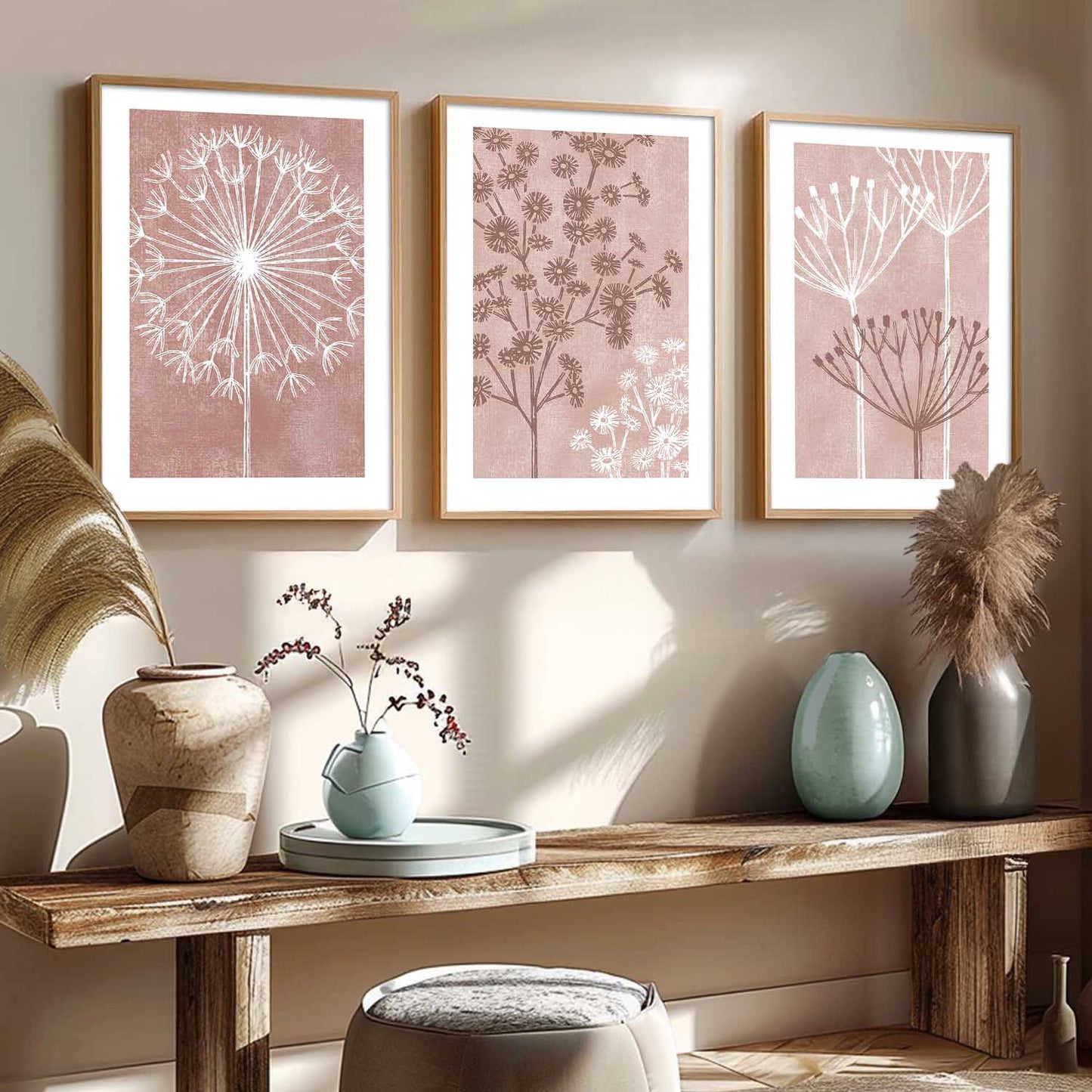 Floral Wall Art Home Decoration | Aesthetic Paintings With Frame For Living Room Bed Room Hotel Wall Decor Digital Reprint