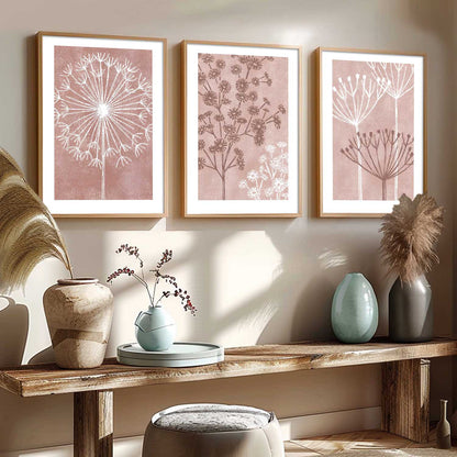 Floral Wall Art Home Decoration | Aesthetic Paintings With Frame For Living Room Bed Room Hotel Wall Decor Digital Reprint