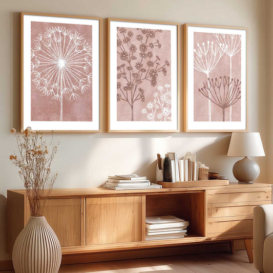 Floral Wall Art Home Decoration | Aesthetic Paintings With Frame For Living Room Bed Room Hotel Wall Decor Digital Reprint