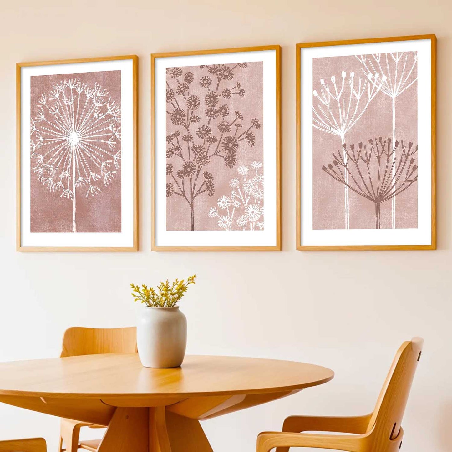 Floral Wall Art Home Decoration | Aesthetic Paintings With Frame For Living Room Bed Room Hotel Wall Decor Digital Reprint