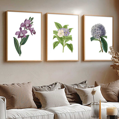 Floral Wall Art Home Decoration | Aesthetic Paintings With Frame For Living Room Bed Room Hotel Wall Decor Digital Reprint