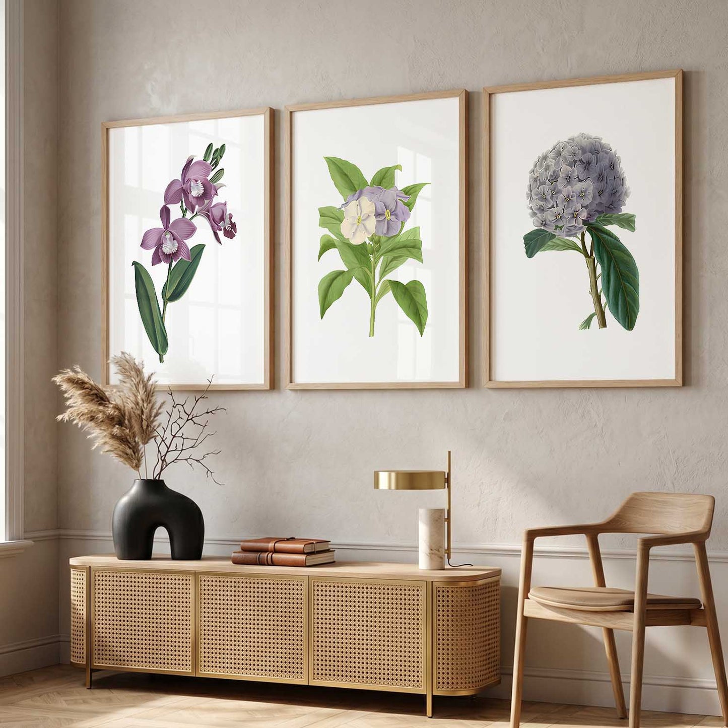 Floral Framed Wall Art Prints | Set of 3 | Home Decor