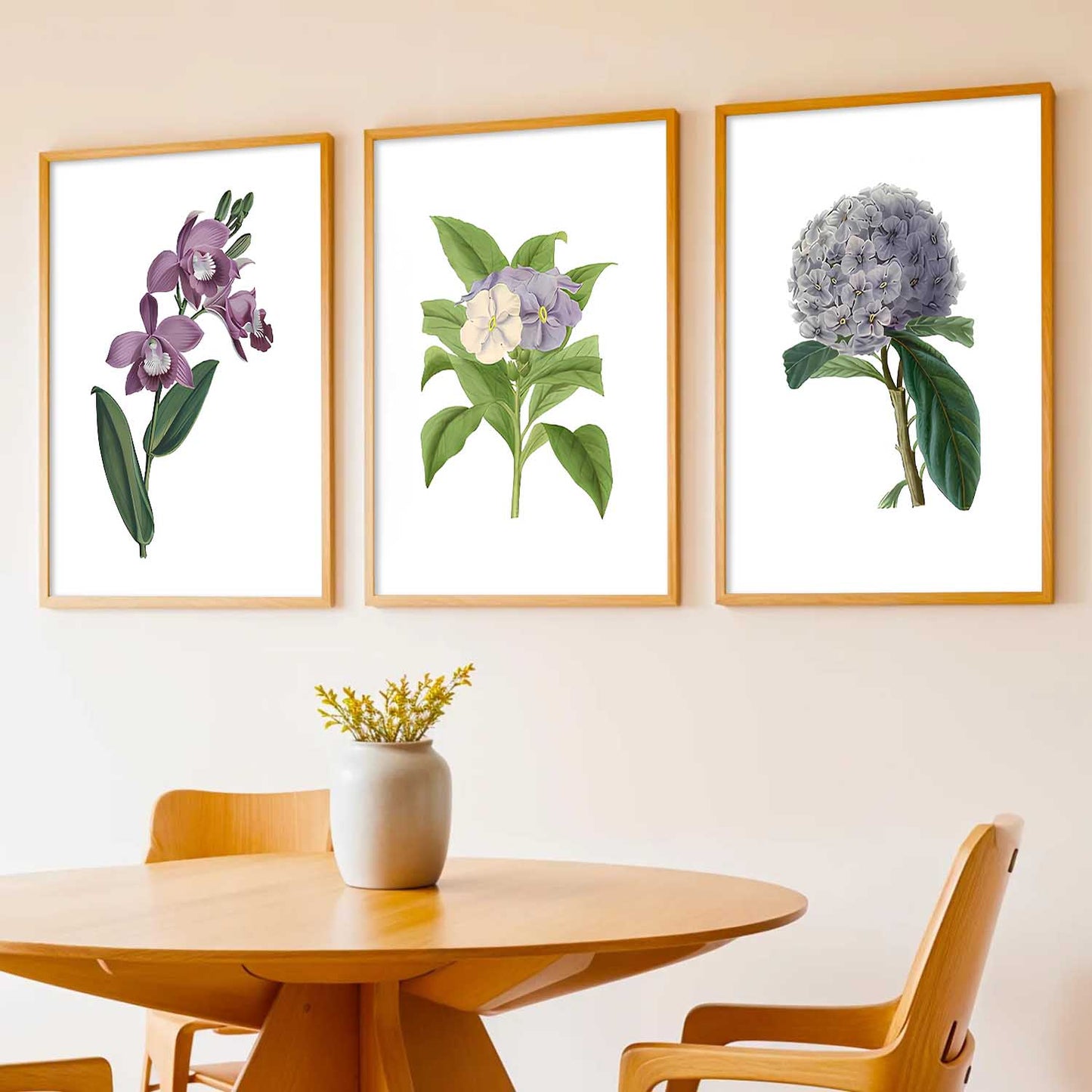 Floral Wall Art Home Decoration | Aesthetic Paintings With Frame For Living Room Bed Room Hotel Wall Decor Digital Reprint