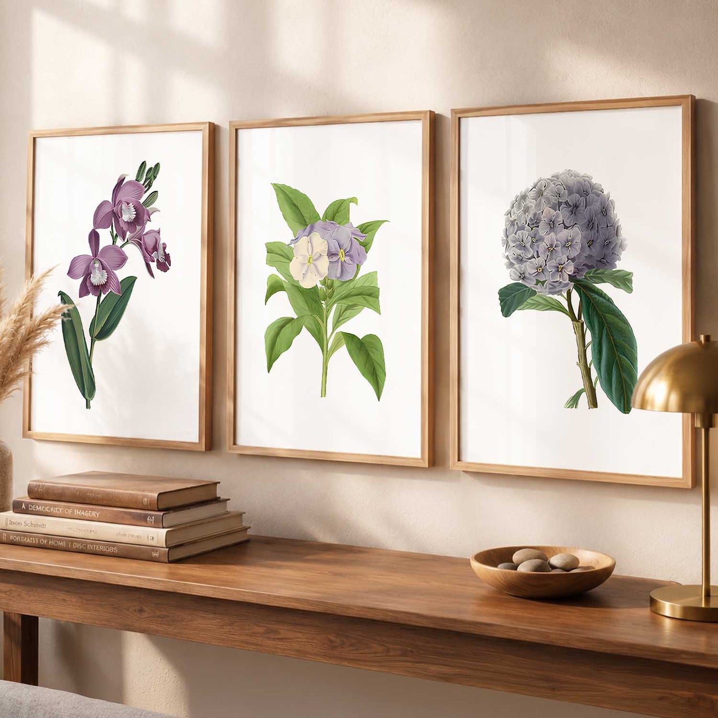 Floral Framed Wall Art Prints | Set of 3 | Home Decor