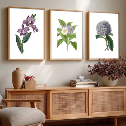 Floral Wall Art Home Decoration | Aesthetic Paintings With Frame For Living Room Bed Room Hotel Wall Decor Digital Reprint