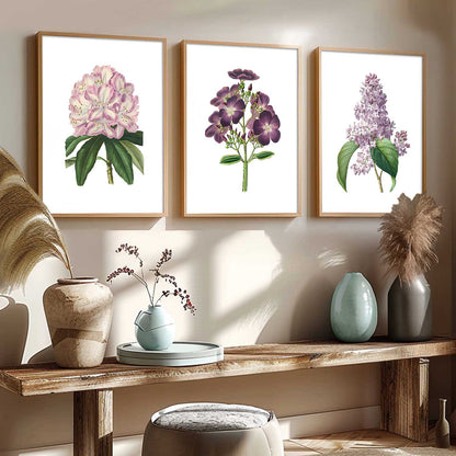 Floral Wall Art Home Decoration | Aesthetic Floral Paintings With Frame For Living Room Bed Room Hotel Wall Decor Digital Reprint