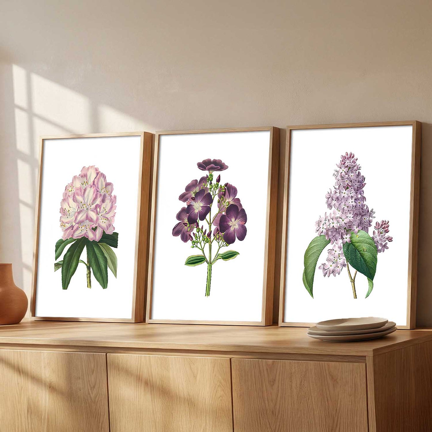 Floral Wall Art Home Decoration | Aesthetic Floral Paintings With Frame For Living Room Bed Room Hotel Wall Decor Digital Reprint