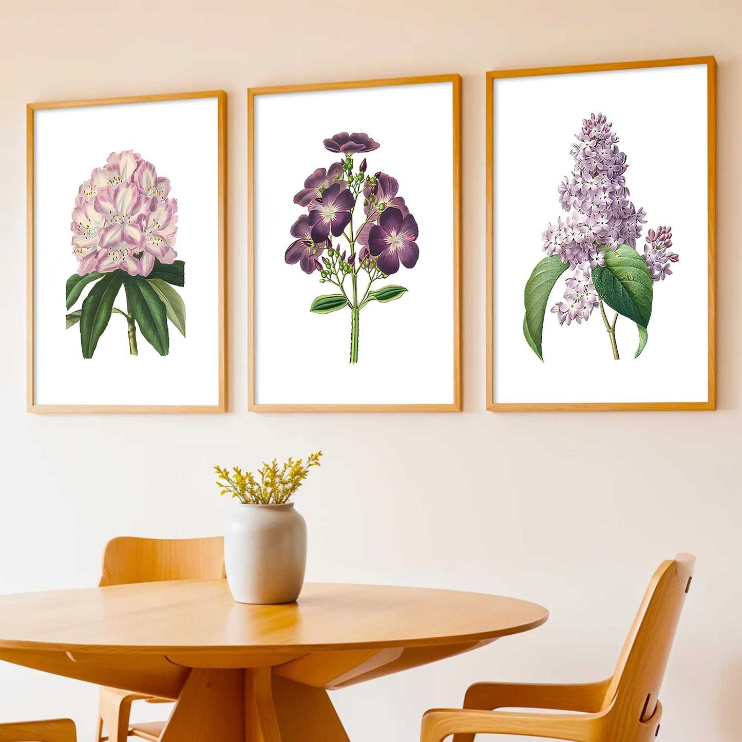 Floral Wall Art Home Decoration | Aesthetic Floral Paintings With Frame For Living Room Bed Room Hotel Wall Decor Digital Reprint