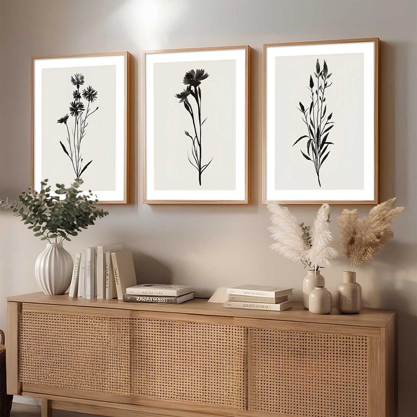 Aesthetic Botanical Art Home Decoration Painting | Floral Paintings With Frame For Living Room Bed Room Hotel Wall Decor Digital Reprint