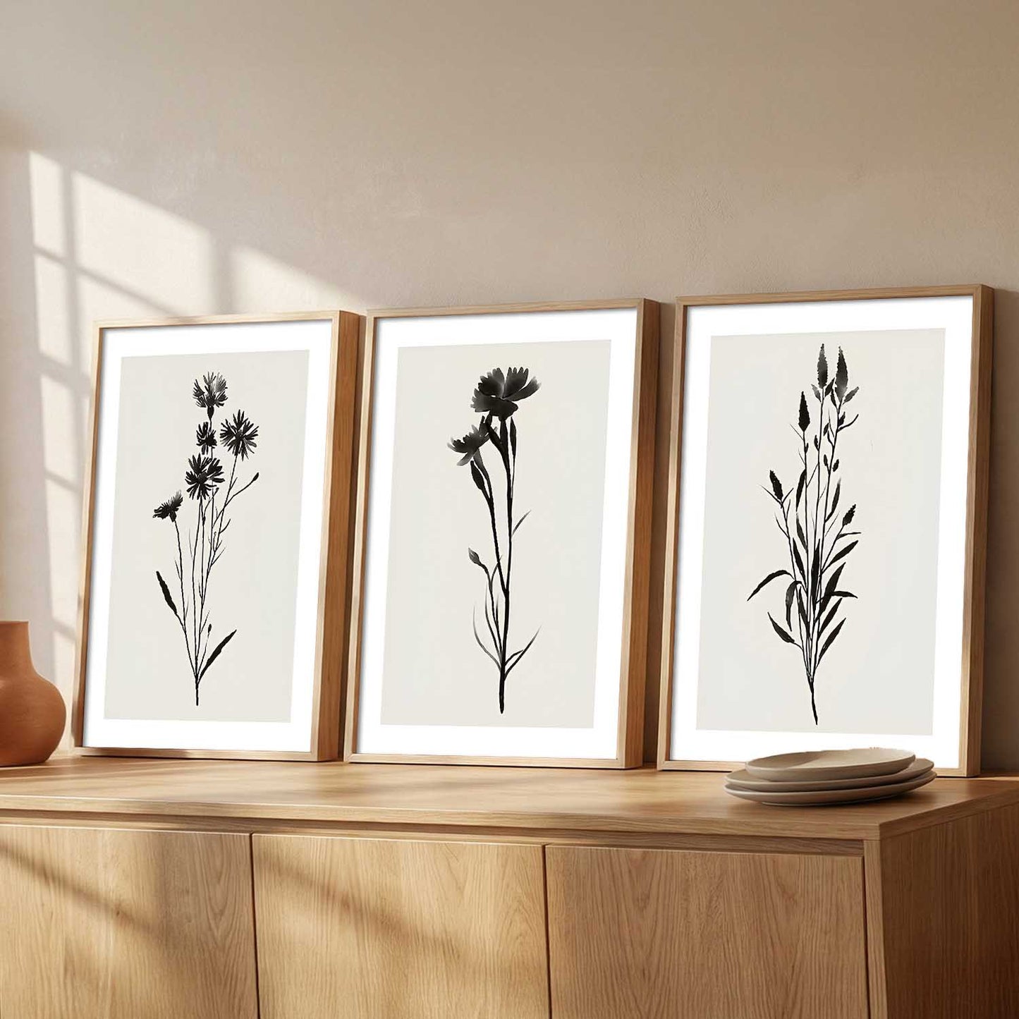 Aesthetic Botanical Art Home Decoration Painting | Floral Paintings With Frame For Living Room Bed Room Hotel Wall Decor Digital Reprint