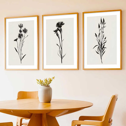 Aesthetic Botanical Art Home Decoration Painting | Floral Paintings With Frame For Living Room Bed Room Hotel Wall Decor Digital Reprint