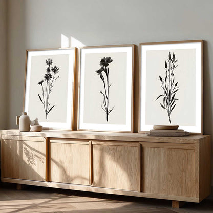 Aesthetic Botanical Art Home Decoration Painting | Floral Paintings With Frame For Living Room Bed Room Hotel Wall Decor Digital Reprint