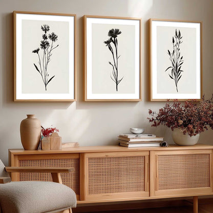 Aesthetic Botanical Art Home Decoration Painting | Floral Paintings With Frame For Living Room Bed Room Hotel Wall Decor Digital Reprint