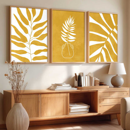 Aesthetic Abstract Floral Art Home Decoration | Boho Floral Paintings With Frame For Living Room Bed Room Hotel Wall Decor Digital Reprint