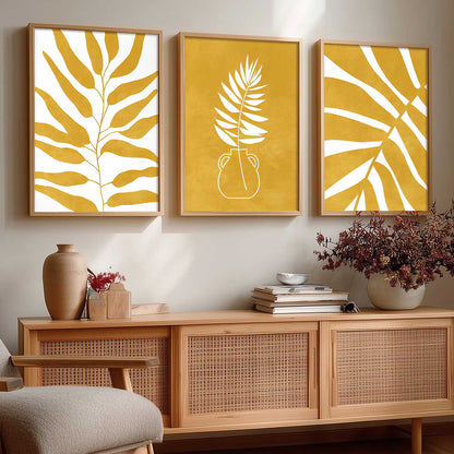 Aesthetic Abstract Floral Art Home Decoration | Boho Floral Paintings With Frame For Living Room Bed Room Hotel Wall Decor Digital Reprint