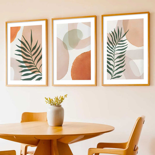 Home Decor Boho Painting Decorative Wall Art | Aesthetic Poster With Frame For Living Room Bed Room Hotel Wall Decor Digital Reprint