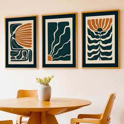 Aesthetic Boho Floral Art Home Decoration Painting | Floral Paintings With Frame For Living Room Bed Room Hotel Wall Decor Digital Reprint