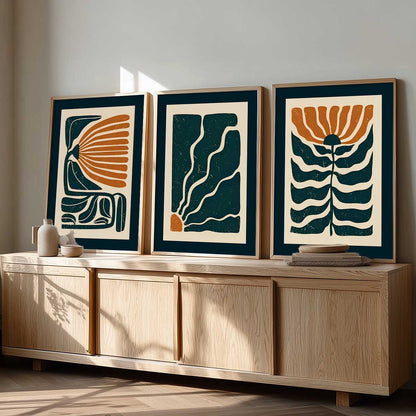 Aesthetic Boho Floral Art Home Decoration Painting | Floral Paintings With Frame For Living Room Bed Room Hotel Wall Decor Digital Reprint