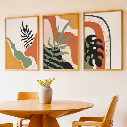 Home Decor Boho Painting Decorative Wall Art | Aesthetic Poster With Frame For Living Room Bed Room Hotel Wall Decor Digital Reprint